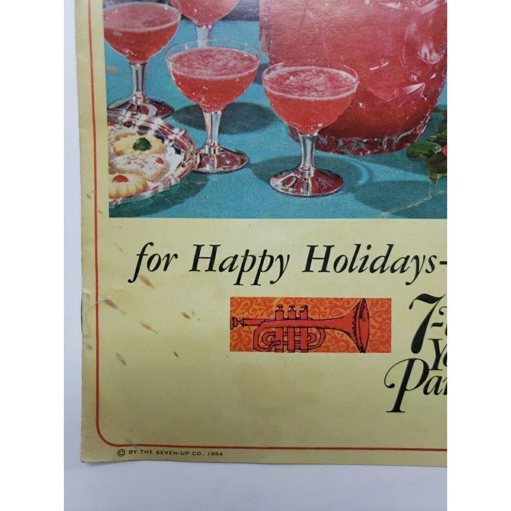 For Happy Holidays 7 Up Your Party 1964 Advertising Recipe Booklet St. Louis MO
